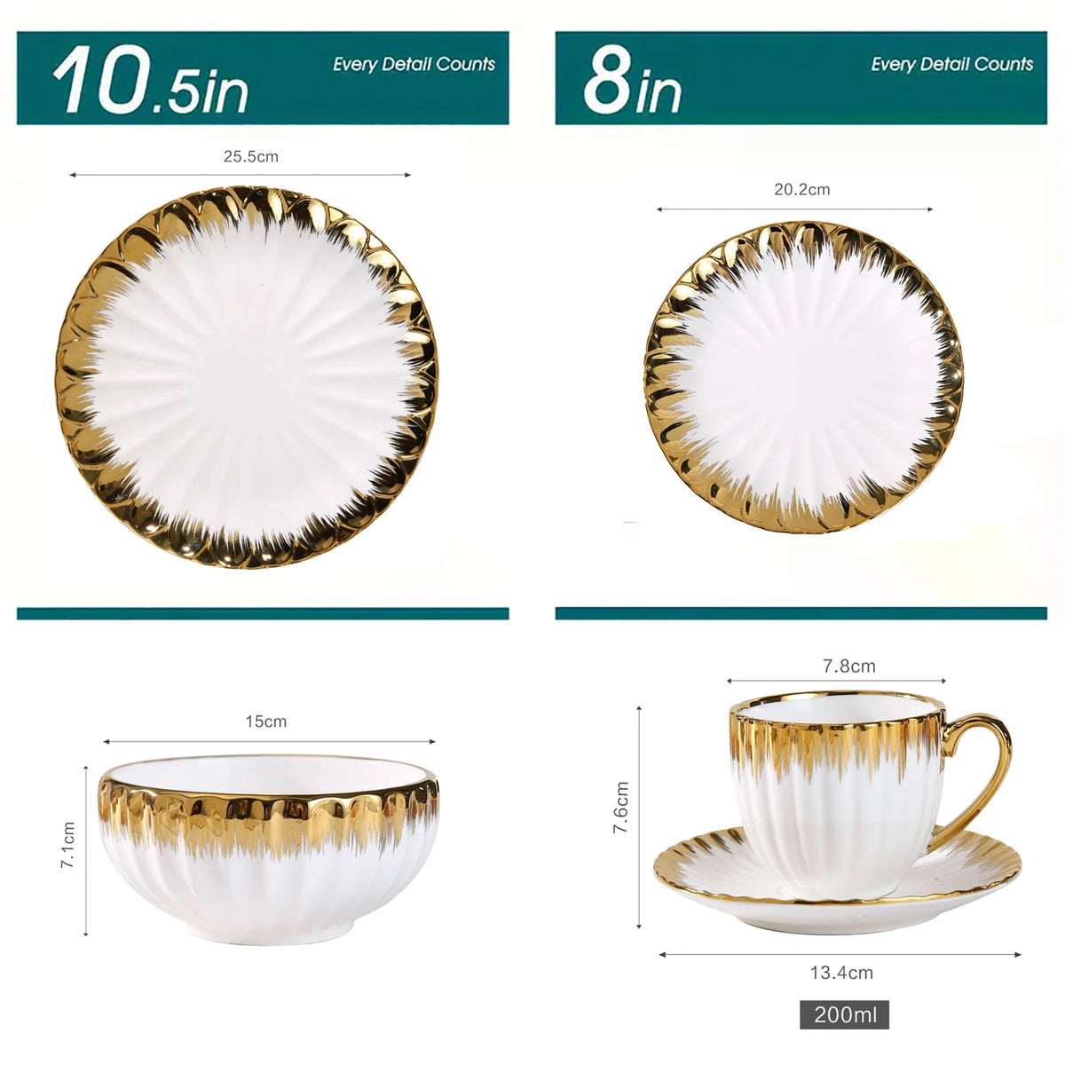 Custom Ceramic Tableware Set with Logo | 200 MOQ