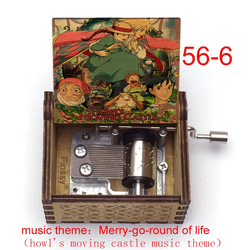 Wooden Hand-Cranked Music Box | Howl's Moving Castle | 10 MOQ | Custom