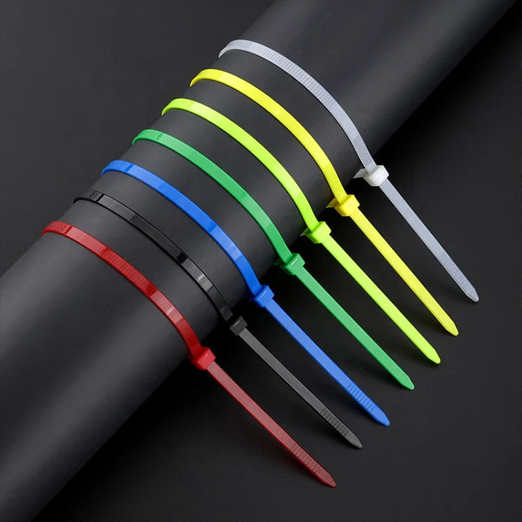 Custom Nylon Cable Tie 250mm x 3.6mm: 40 lbs Tensile, CE/ROHS, UL94V-2, 100pcs/Pack