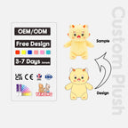 Custom Plush Toys with Logo – 2-Piece Sample, EN71/ASTM Certified