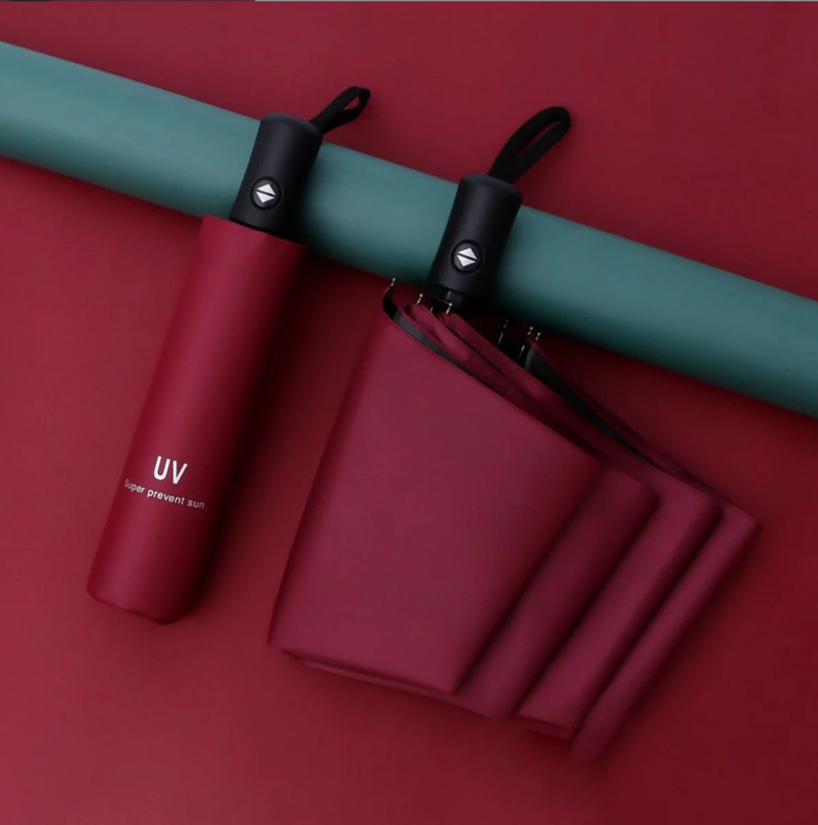 Custom 190T Pongee Umbrella with Logo | 100 MOQ Fully Automatic