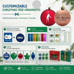 Custom Christmas Ornament Balls Wholesale | Personalized Logo 1-4 Color Print