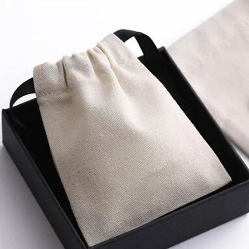 GOTS Organic Cotton Drawstring Pouches | Low MOQ 2-Day Lead Jewelry Packaging