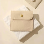 Custom Microfiber Suede Jewelry Pouch Wholesale | 50 MOQ Button Closure