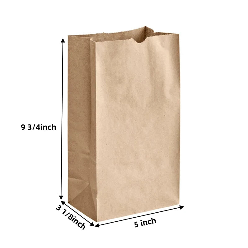 Custom Kraft Paper Bags 100% Recycled | Logo Printing | Restaurant Takeout