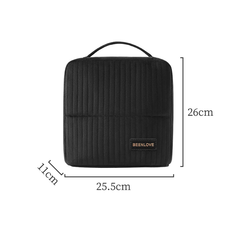 Custom Velvet Cosmetic Bags with Logo — Zipper Closure, Embroidery & Woven Labels