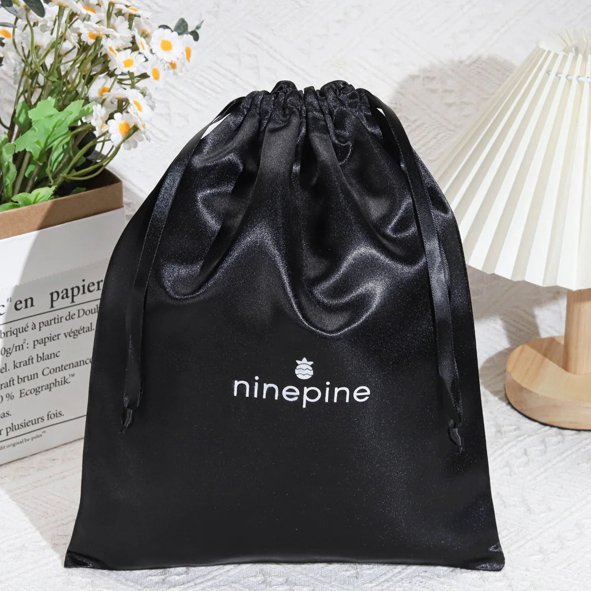 Custom Satin Drawstring Bags with Logo — 120-250 GSM for Cosmetic & Gift Packaging