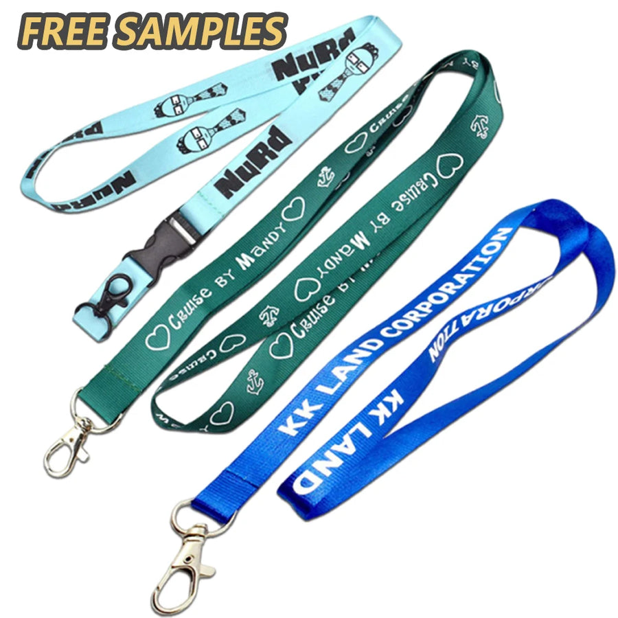 Wholesale Custom Printed Polyester Phone Lanyard with Breakaway Buckle