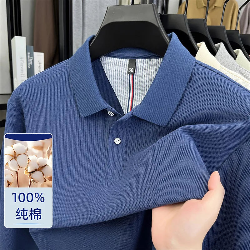 100% Cotton Pique Long Sleeve Shirt | Breathable Moisture-Wicking | Custom Printing