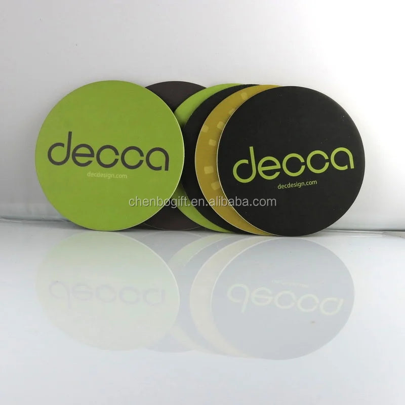 Custom Printed Paper Coasters with Logo | MOQ 500