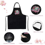 Custom Waterproof Poly-Cotton Restaurant Apron with 3 Pockets and Adjustable Neck Strap