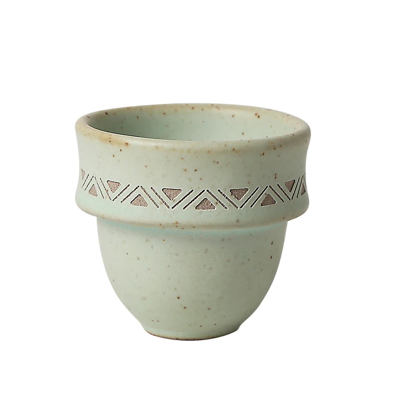 Handmade Arabic Coffee Cups: 1,000 MOQ, 80ml, Stackable | Lead-Free Stoneware Middle Eastern Style