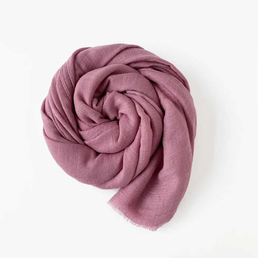 Custom Bamboo Knot Cotton Scarves 180x80cm | 18 Colors | Bulk Boutique Scarves