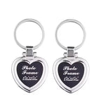 Custom Zinc Alloy Photo Keychain 100pcs MOQ | Silk Screen 7 Colors | Interchangeable Picture Frame