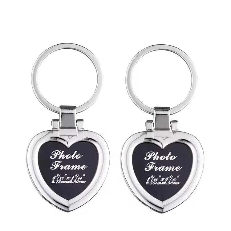 Custom Zinc Alloy Photo Keychain 100pcs MOQ | Silk Screen 7 Colors | Interchangeable Picture Frame
