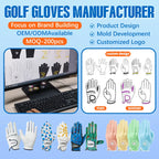 Custom Cabretta Leather Golf Gloves with Logo | Right Hand Wholesale