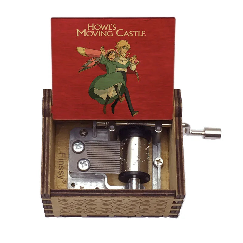 Wooden Hand-Cranked Music Box | Howl's Moving Castle | 10 MOQ | Custom