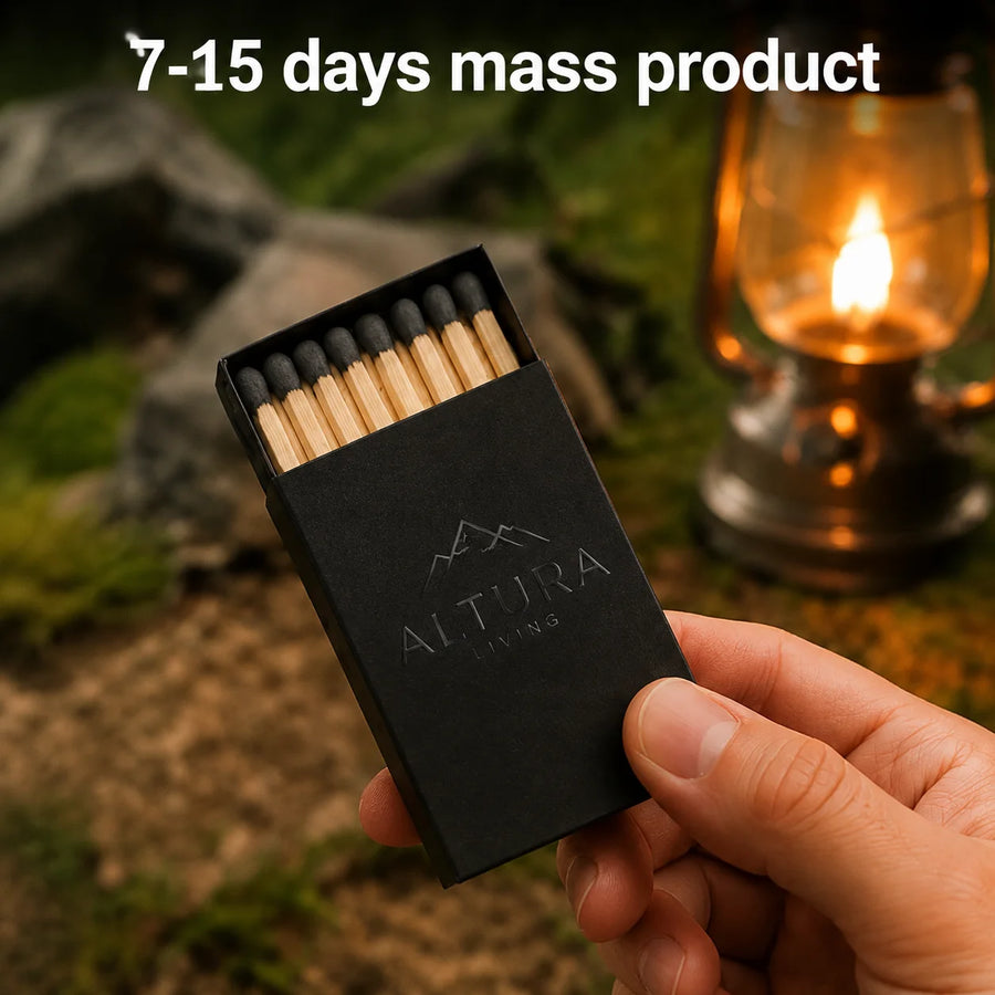 Custom Matchbox with Logo | CMYK + Spot UV | 300 MOQ | Safety Matches