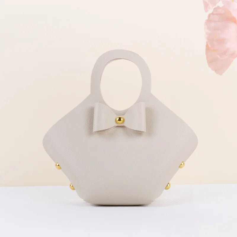 Custom PU Leather Jewelry Handbag Wholesale | 10 MOQ Wedding Favor Bag