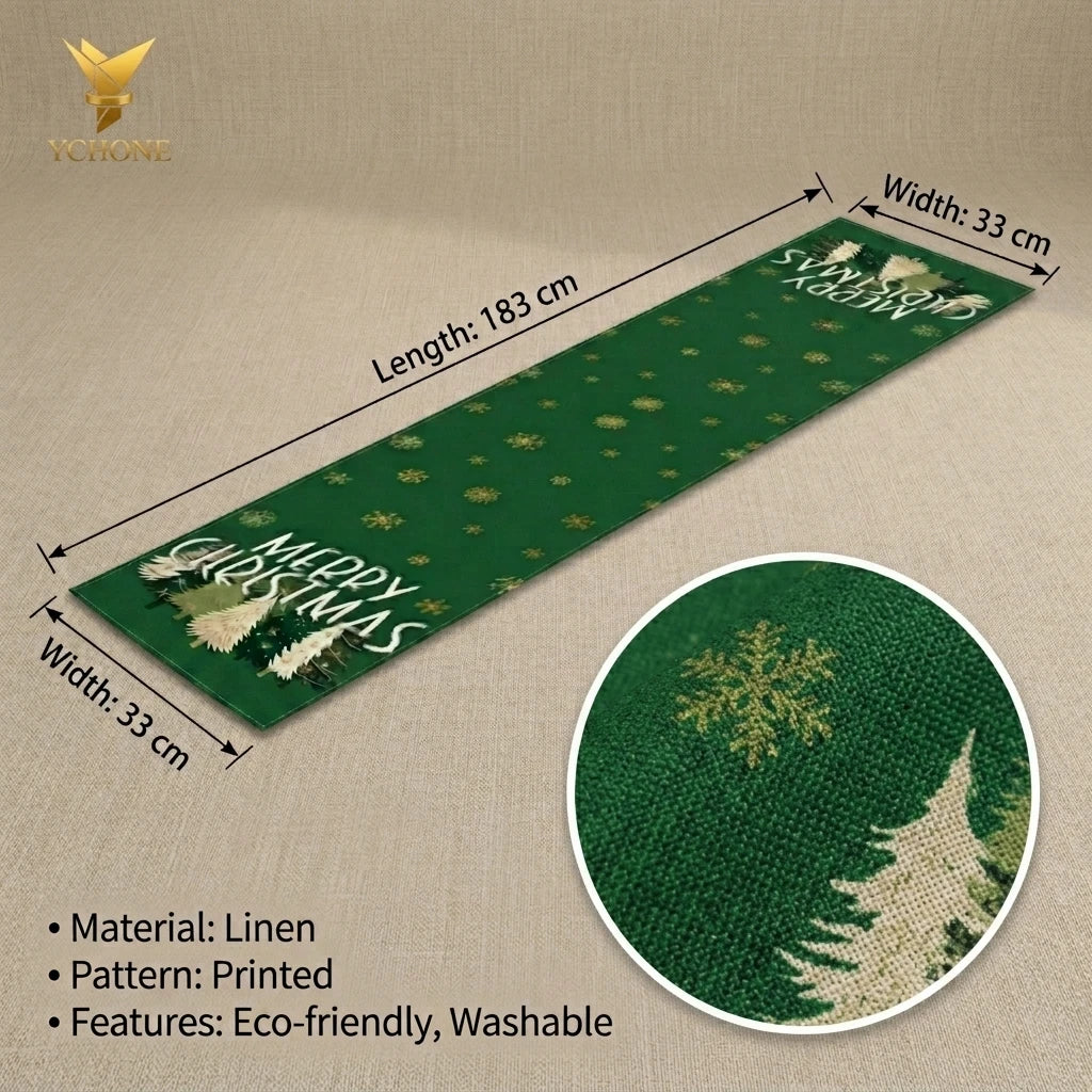 Christmas Linen Runners | Custom Printed | 7-Day Lead Time