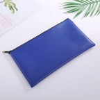 MOQ 100 Pcs Zipper PU Leather Utility Sleeve Wholesale Custom Synthetic Polyurethane Utility Envelope with Slide Fastener