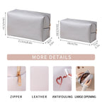 Custom logo Minimalist PU Makeup Pouch for Travel and Daily Toiletry Storage