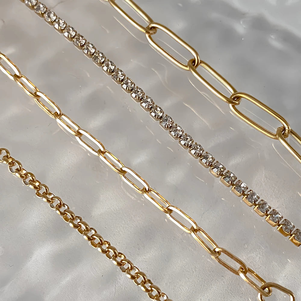 316L Stainless Steel Paperclip Chain | 14K Gold Plated | MOQ 1