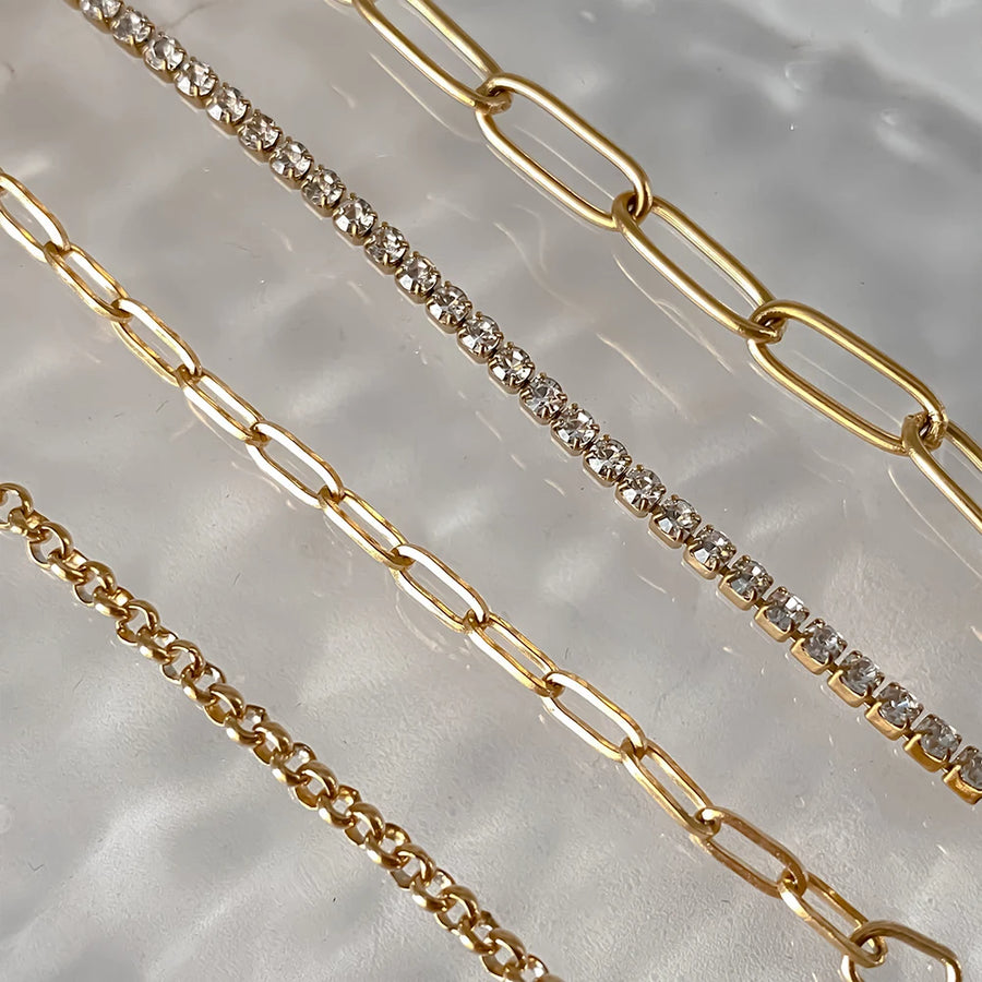 316L Stainless Steel Paperclip Chain | 14K Gold Plated | MOQ 1