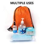 Custom Microfiber Synthetic Leather Drawstring Bag: Waterproof, Thermal Print Logo, MOQ 50 for Gym & Camping