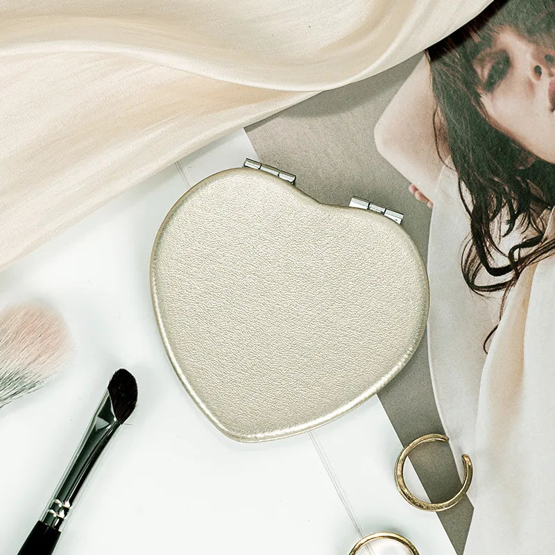 2x Magnifying Pocket Mirrors | Champagne Gold | MOQ 50