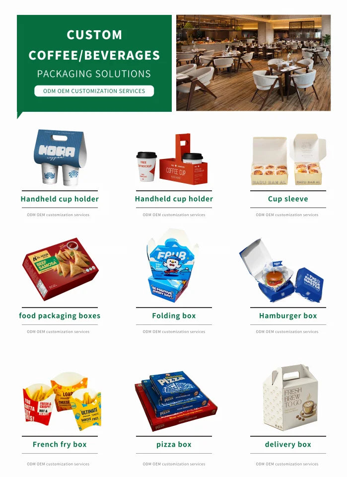 Custom Fast Food Packaging Boxes — Oil & Moisture Protection, 500 Boxes MOQ