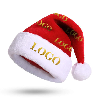Custom Christmas Santa Hats with Logo Wholesale | MOQ 100