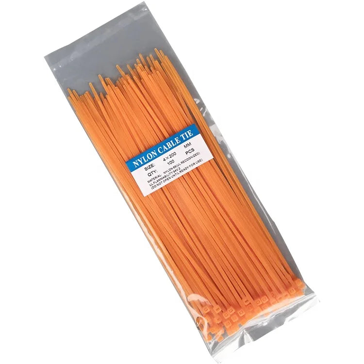 8 Inch Self-Locking Nylon Cable Tie 200mm x 2.7mm | CE/RoHS, UL94V-2, 8kg Tensile Strength