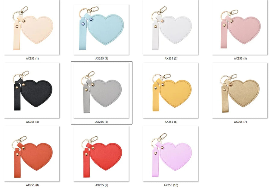 Custom Heart-Shaped Mirrors with Logo | HD Glass | MOQ 100 pcs