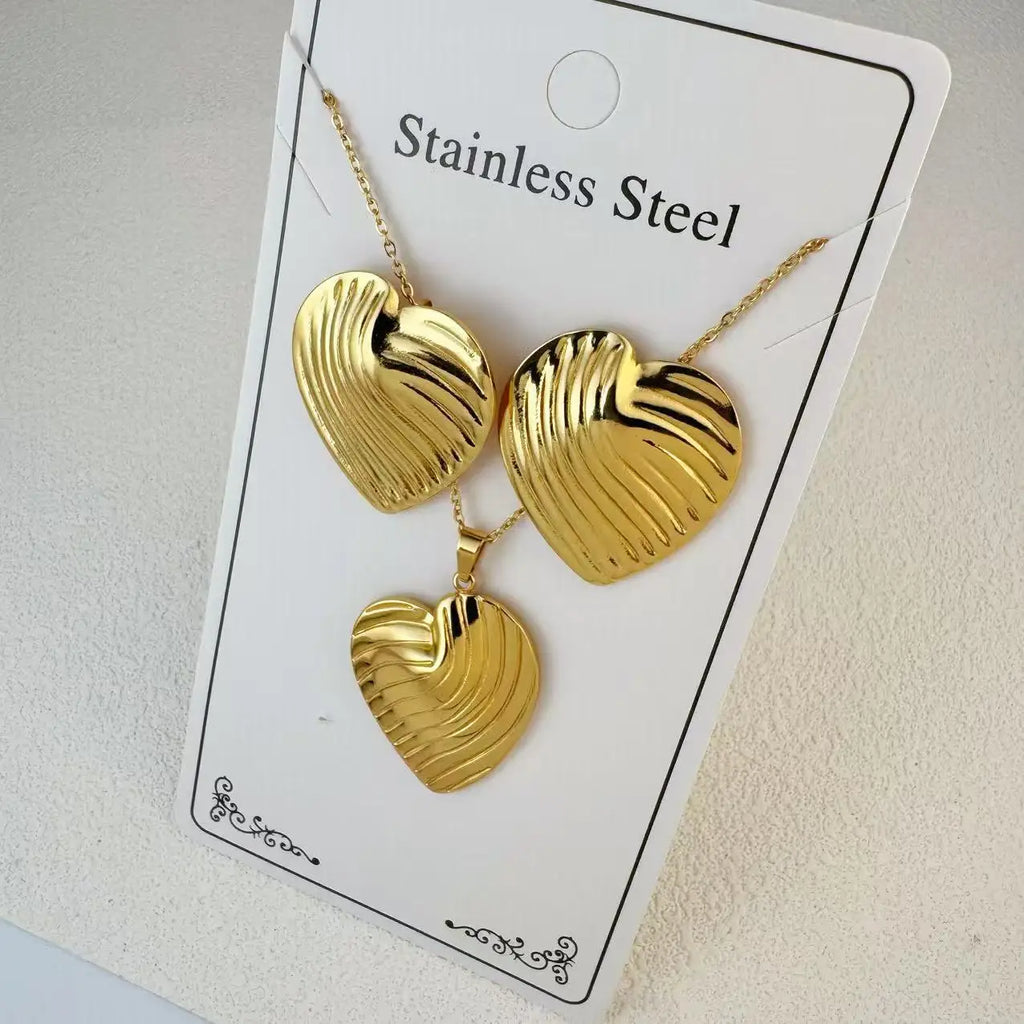 Custom 18K Gold Plated Stainless Steel Jewelry Set | MOQ 2