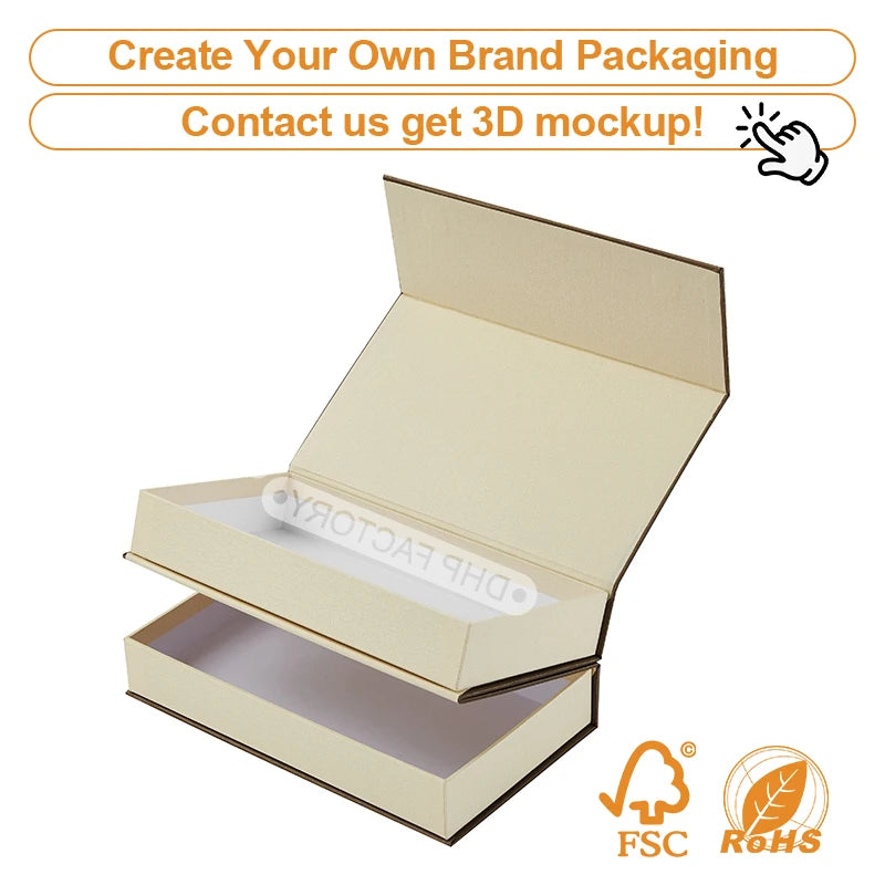 Custom Rigid Magnetic Box with Matte Black Finish | Luxury Packaging OEM Wholesale