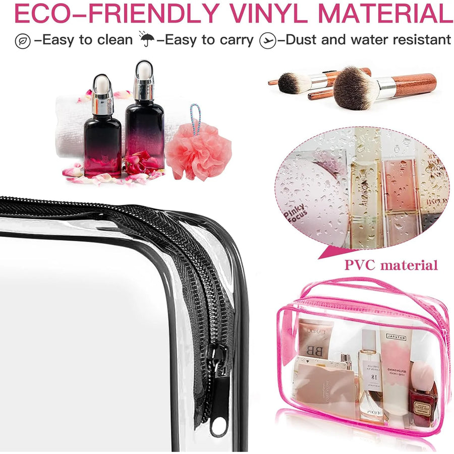 Custom PVC Cosmetic Bags with Logo | 100 MOQ Waterproof Wholesale
