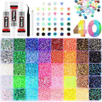 40 Color Resin Rhinestone Set 3mm | 14 Facets | DIY Nail Art Craft