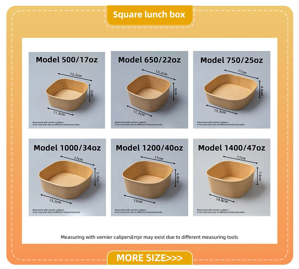 Custom Kraft Paper Bowls with Logo | 750ml Biodegradable Disposable