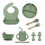 Custom Silicone Toddler Feeding Set 6pcs | BPA-Free, Food-Grade, Logo Print/Laser, Free Sample