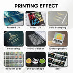 Custom Waterproof Holographic Oblong Labels for Small Bottles and Vials
