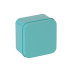 Mini Square Gold Tinplate Metal Box | Embossed Design | Custom Packaging | 100 MOQ