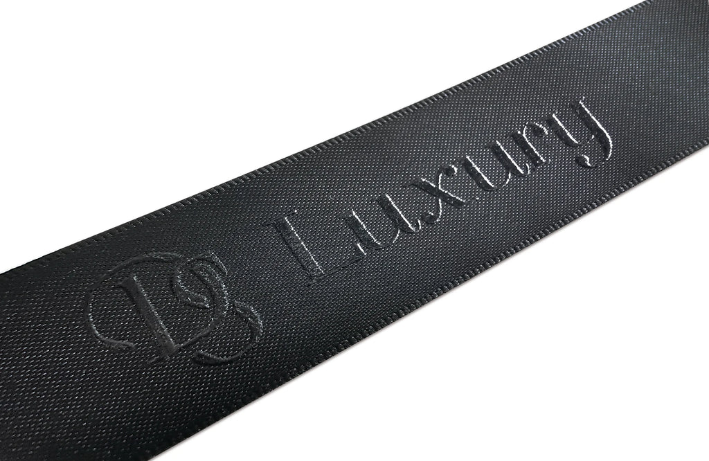 Custom Printed Satin Ribbon | Double-Face | MOQ 2,000 Yards  text