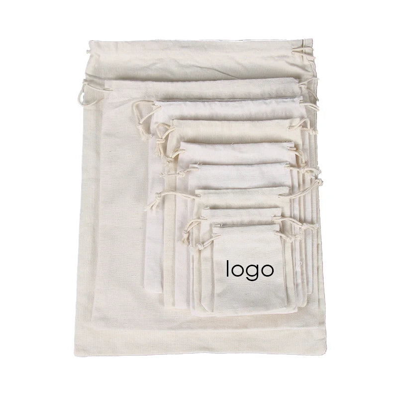 Custom Cotton Drawstring Bags | 50 MOQ | 5-Day Lead Time