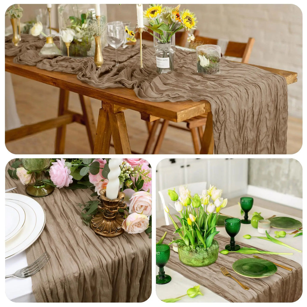Cheesecloth Table Runners | OEKO-TEX | MOQ 1 | Luxury