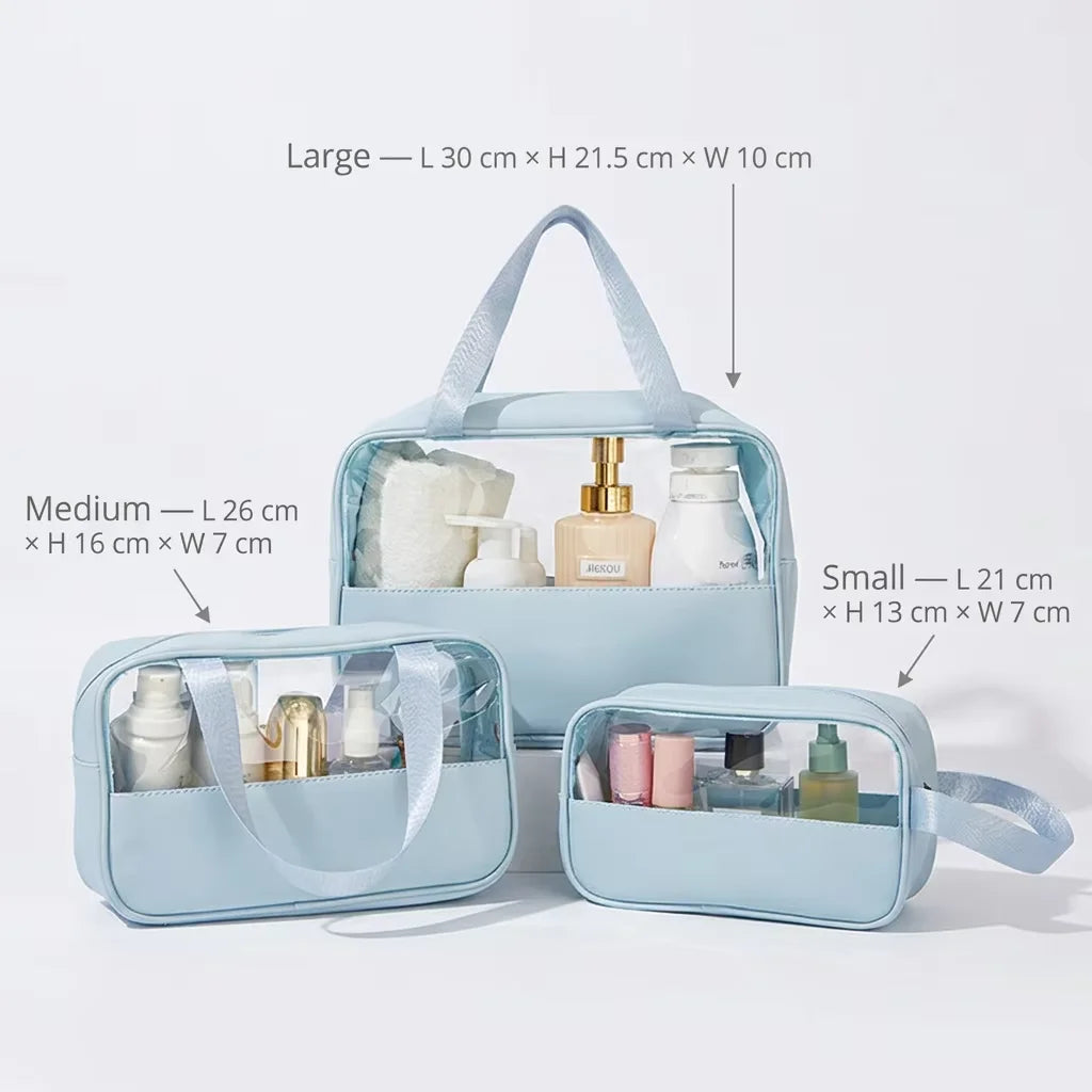 Low MOQ PVC Transparent Makeup Bag | Custom Logo Travel Bag