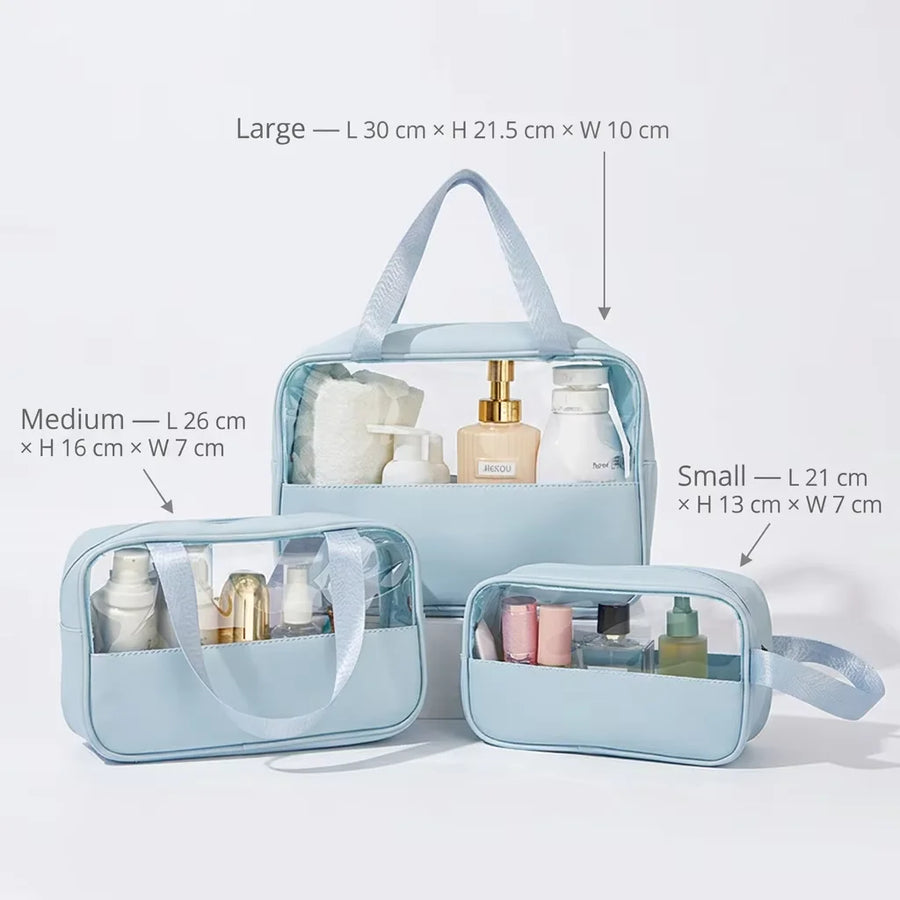 Low MOQ PVC Transparent Makeup Bag | Custom Logo Travel Bag