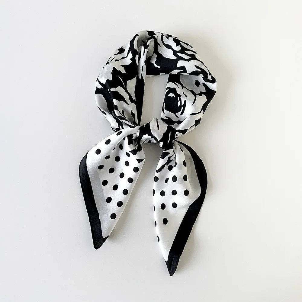 Square Silk Scarf | Digital Print | Custom Logo | 100 MOQ | Women's Fashion