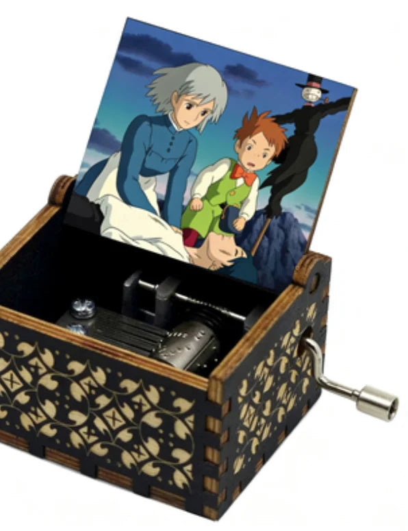 Wooden Hand-Cranked Music Box | Howl's Moving Castle | 10 MOQ | Custom