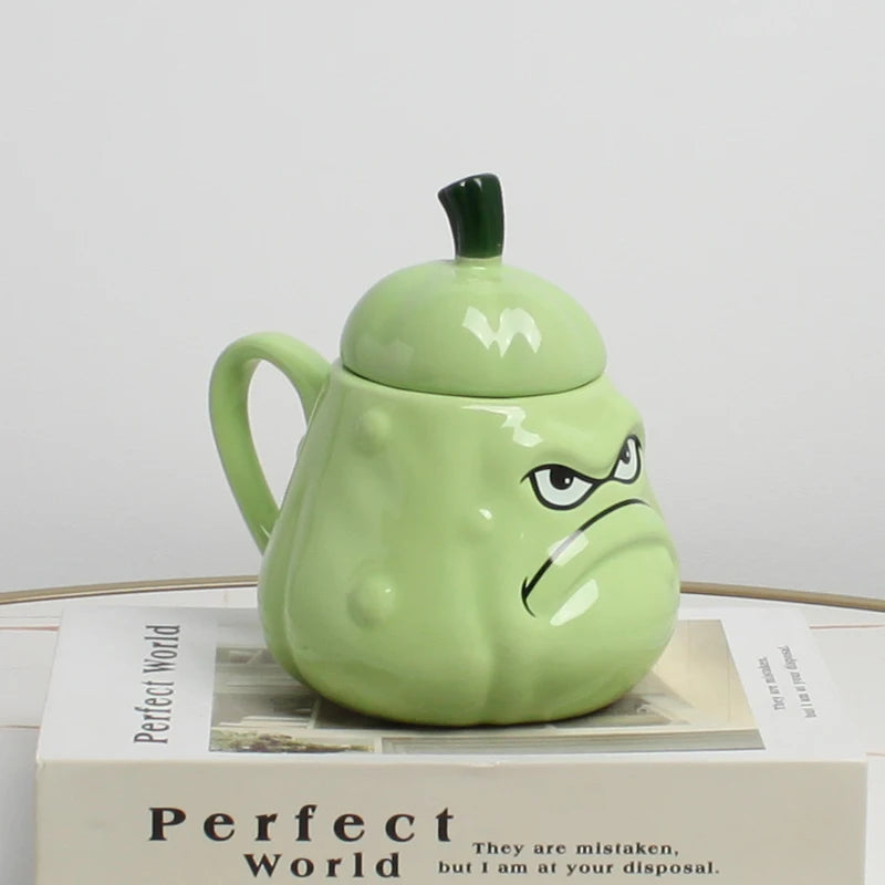 Custom 3D Ceramic Mugs: 60 MOQ, 6-Day Lead, 450ml | Green Pottery Coffee Cups with Handle